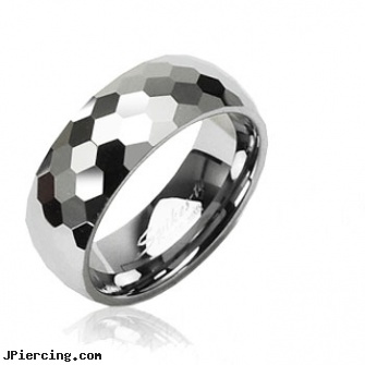Tungsten carbine ring with honey comb multi-faced design, cock rings canada, penis rings enlargement, acrylic eyebrow rings, cock ring combo, steel earrings multiple ear piercings