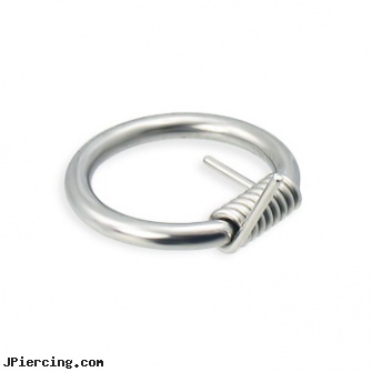 Wire ring, 12 ga, hardwire tattoo and body piercing studio, wireless cock ring, metal wire labret, belly button ring dragon, ring for bulls nose