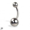 Plain belly button ring