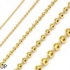 PVD Gold Over 316L Stainless Steel Ball Chain Necklaces