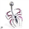Red spider belly ring