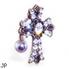 Reversed jeweled gothic cross
