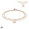 Rose Gold Toned Ankle Bracelet With Dangle Star