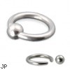 Snap-In Captive Bead Ring, 10 Ga (No Tools Required!)