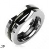 Solid Titanium with a Two Piece IP Black Ring