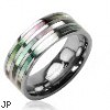 Solid Titanium with Triple Abalone Inlayed Ring