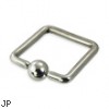 Square captive bead ring, 12 ga