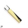 Stainless Steel IP Gold Square Cylinder Pendant