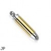 Stainless Steel IP Golden Bullet Pendant