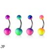 Two Tone Color Rubber Belly Ring