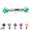 Wave ball curved barbell, 10 ga