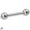 12 ga straight barbell with balls