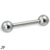 12 ga straight barbell with balls