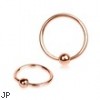 14G Rose Gold Tone Captive Bead Ring