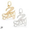 14K Gold "2 Sexy" charm