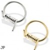 14K Gold Barbed Wire Captive Bead Ring