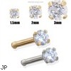 14K Gold Clear Diamond Nose Bone