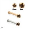 14K Gold Cognac Diamond Nose Bone