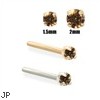 14K Gold Cognac Diamond Nose Stud