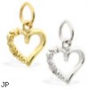 14K Gold heart charm with "I Love You"