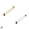 14K Gold Nose Bone With Ball Tip