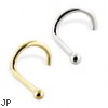 14K Gold Nose Screw with Ball tip