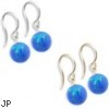 14K (Nickle Free) Gold Opal Earrings, Blue