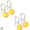 14K (Nickle Free) Gold Opal Earrings, Yellow