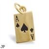 14K Yellow Gold Ace Of Spades Pendant