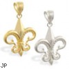 14K yellow gold Fleur-de-lis pendant