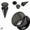 2-In-1 Interchangeable Black Acrylic Screw Fit Taper With Carbon Fiber Top