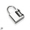 316L Stainless Steel "Lock" Pendant