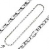 316L Stainless Steel Bicycle Chain Style Necklace with Square Links