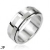 316L Stainless Steel Big Checker Center Spinner Ring