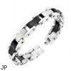 316L Stainless Steel Bracelet With Rubber And Stainless Steel Links