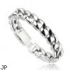316L Stainless Steel Chain Bracelet With Wave Design On The Side