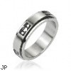 316L Stainless Steel 'Claddagh' Crowned Holding Heart Center Spinner Ring