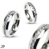 316L Stainless Steel Eternity Clear Gems Ring