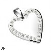 316L Stainless Steel Gem Paved Heart Frame