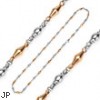 316L Stainless Steel IP Coffee Two Tone Chandelier Necklace