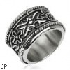 316L Stainless Steel Knight Armor Wide Ring