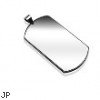 316L Stainless Steel (Medium Size) Plain Dog Tag Pendant