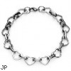 316L Stainless Steel Multi-Link Heart Bracelet