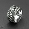 316L Stainless Steel Tribal Twisted Vine Armor Wide Ring