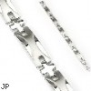 316L Stainless Steel Wave Plate Link Bracelet