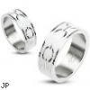 316L Stainless Steel White Enamel Love Links Ring