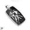 316L Stainless Steel Zodiac Pendant. "Gemini"