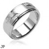 316L Surgical Stainless Steel Rings W/ Brushed Wave Pattern