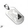 316L Surgical Steel Dog Engraved Pendant