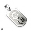 316L Surgical Steel Dragon Engraved Pendant